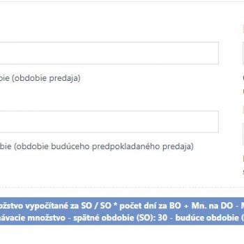 nastavenia logika objednavania