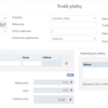 zakladne okno trvale platby